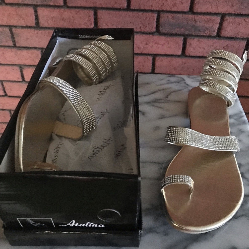 Atalina Rhinestone Sandals - Picture 2 of 5
